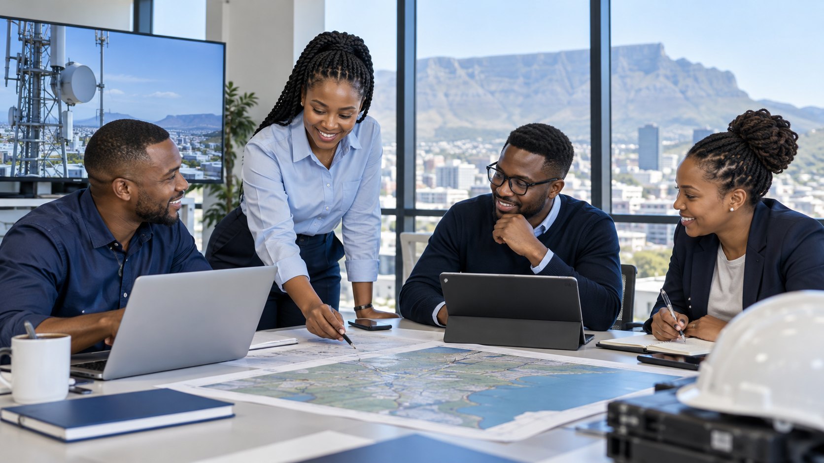 Illustrative telecom operations team planning field work