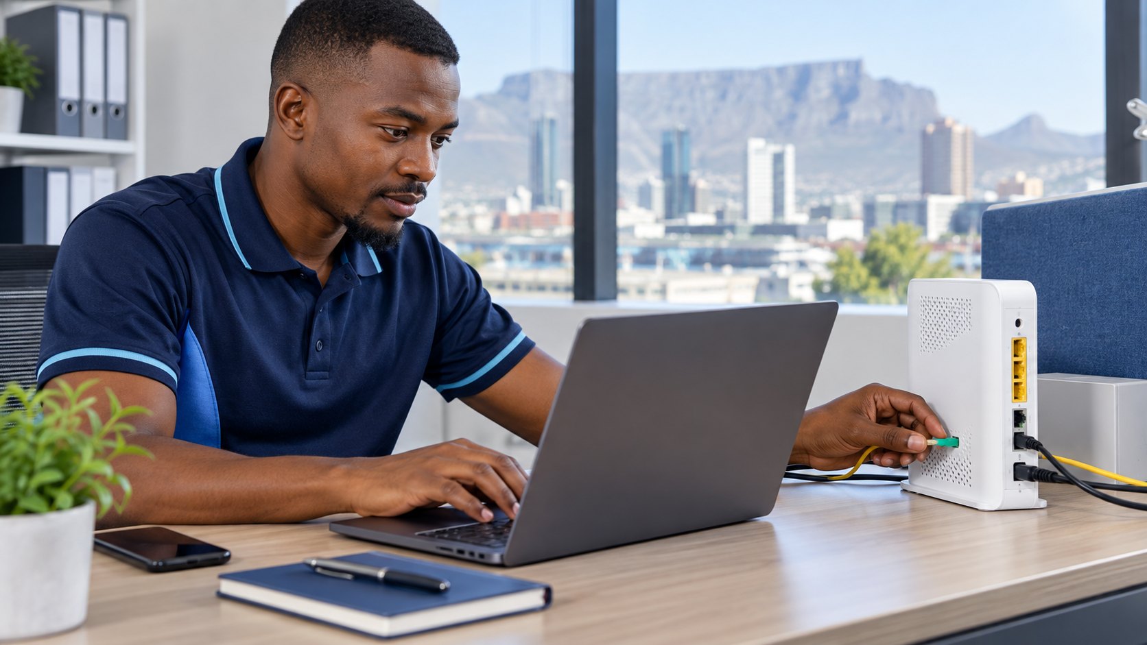 Illustrative telecom service: connection activation