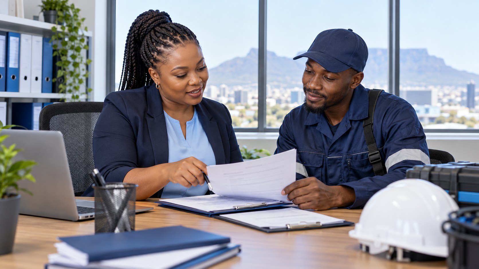 Illustrative telecom service: contractor support