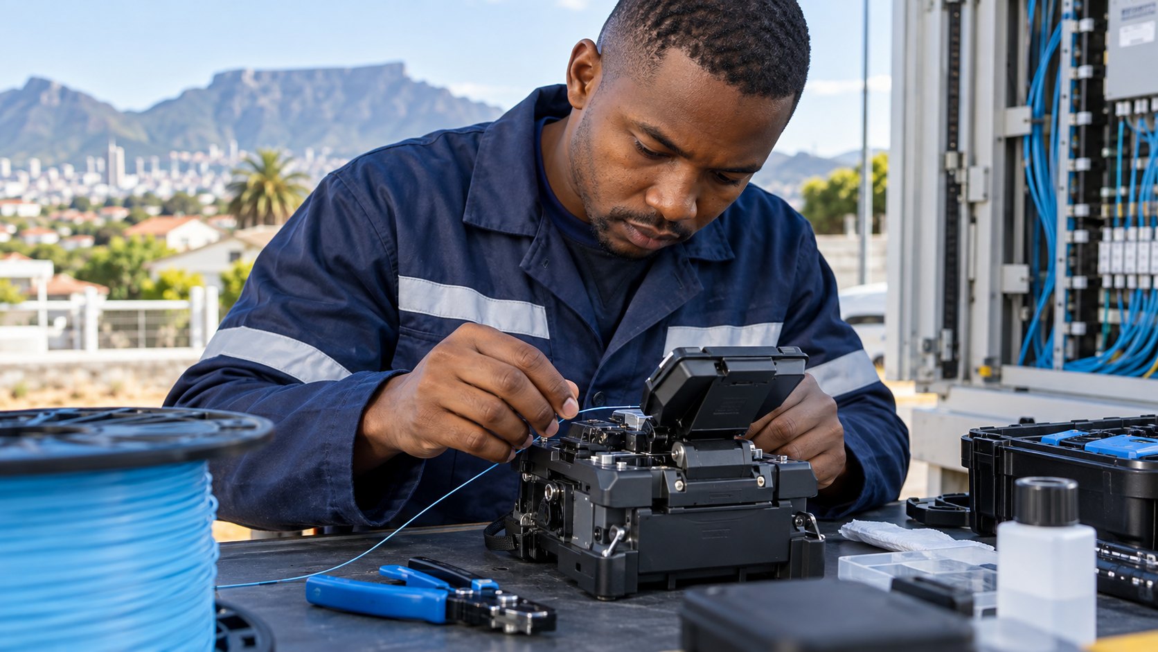 Illustrative telecom service: fibre repair